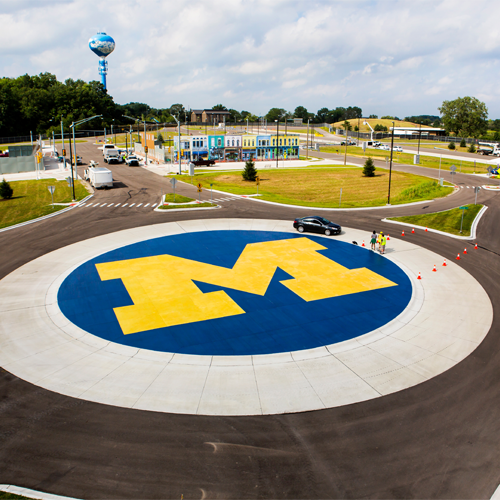 Photo of the Roundabout at the Mcity Test Facility