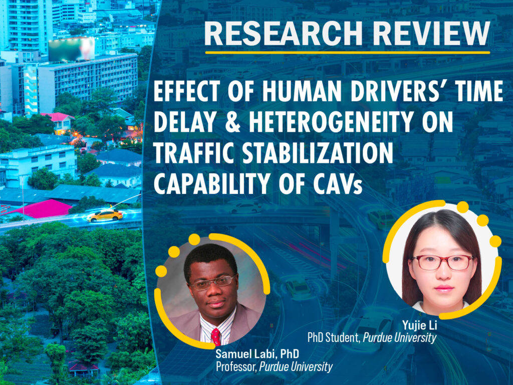 Banner for CCAT Research Review with Sam Labi and Yujie Li. It features their headshots and job titles. The link directs to the VOD of the presentation on YouTube.
