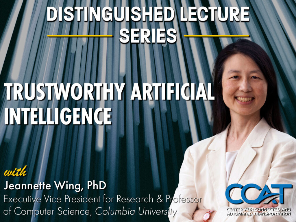Banner for CCAT Distinguished Lecture Series with Jeannette Wing. It features their headshot and job title. The link directs to the event page on the CCAT website.