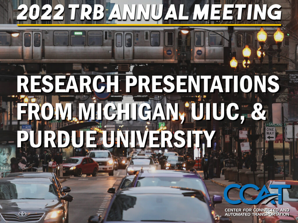 Large traffic area. The link directs to the 2022 TRB Annual Meeting event page on the CCAT website.