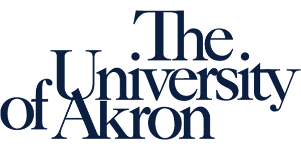 The University of Akron Logo. The link directs to the funded research from the institution.