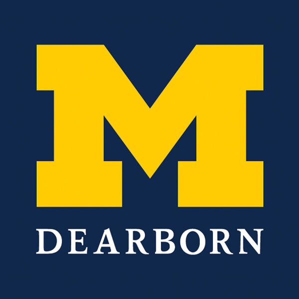The University of Michigan-Dearborn Logo. The link directs to research from the institution.