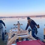 Purdue University Team in the water