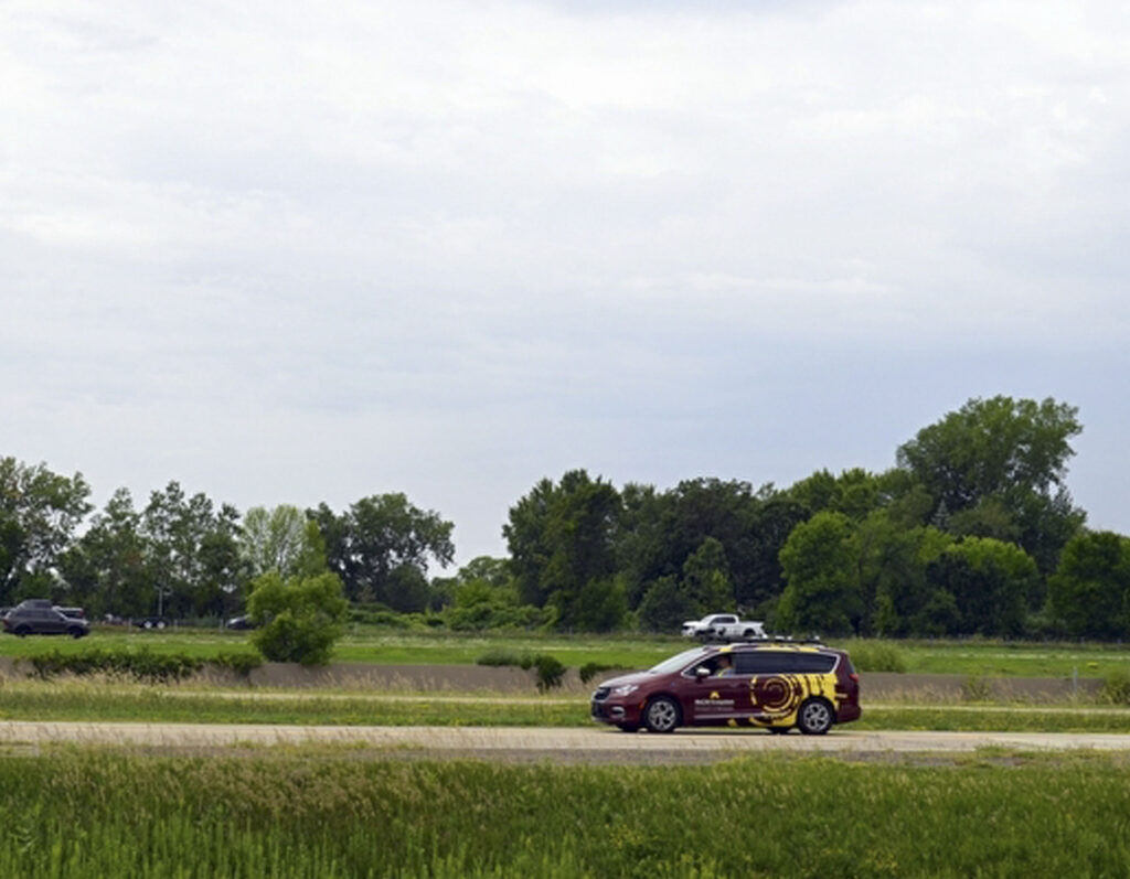 MnCAV Research Vehicle on the road