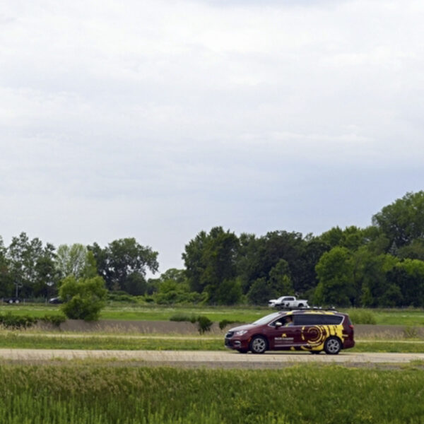MnCAV Research Vehicle on the road