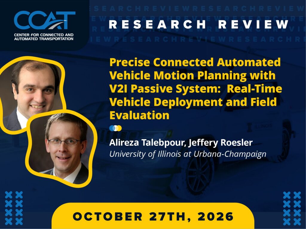 Headshots of Jeffery Roesler and Alireza Talebpour along with the title of their talk. The link directs to the event page on the CCAT website